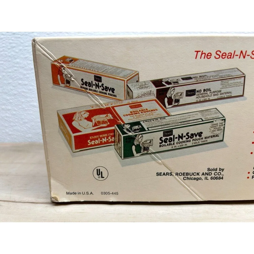Vtg Sears Seal N Save Cook Save Prepaire Preserve Food Sealing White Machine